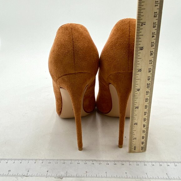 FSJ Brown Suede Pointed Toe High Heels Sexy Stiletto Pumps Office Lady Shoes - Picture 4 of 7